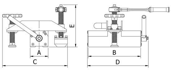 磁力拼板器结构简图1